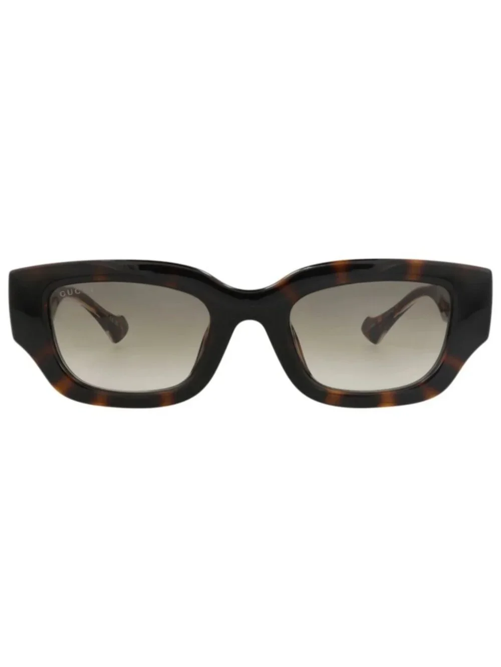 New Gucci Women's Sunglasses Cat Eye Injection Frame Havana Crystal Brown